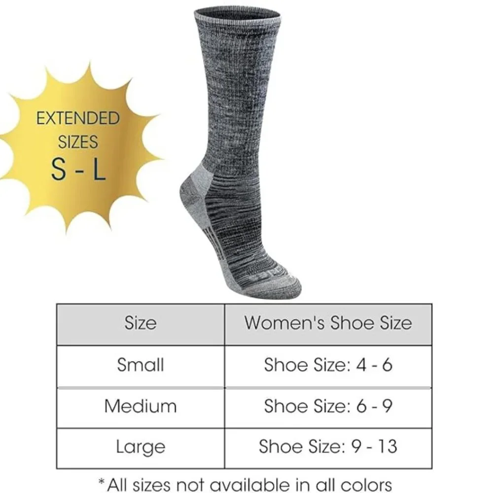 6 Pairs Women's Dri-tech Moisture Control Crew Socks Multipack